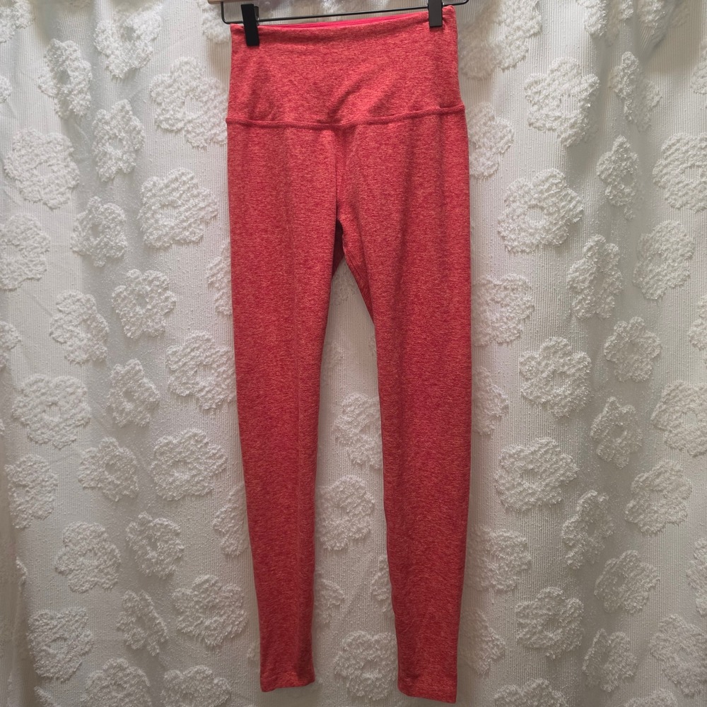 Beyond Yoga Spacedye High Waisted Midi Leggings Red Heather Womens Medium USA
